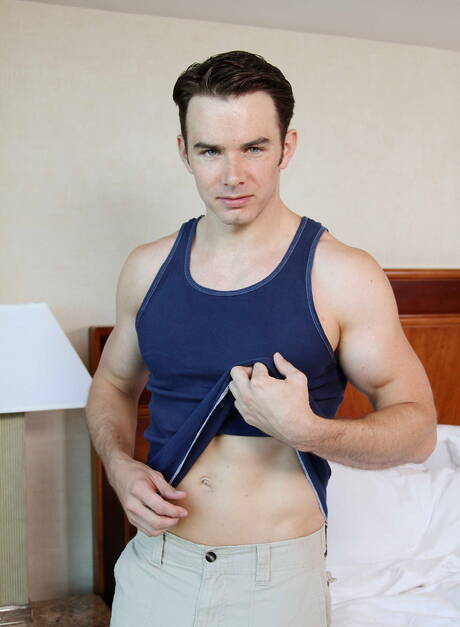 Der nette amerikanische Hengst Addison Graham und der harte Kerl Alex Mecum haben eine heiße Paarszene