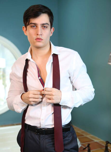 Famous americans, hunk Jacob Ladder and hunky guy Roman Todd in hard anal sex in bathroom