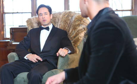 Brazilian strongman Rafael Alencar and latin muscular Seth Santoro have a hot couple scene