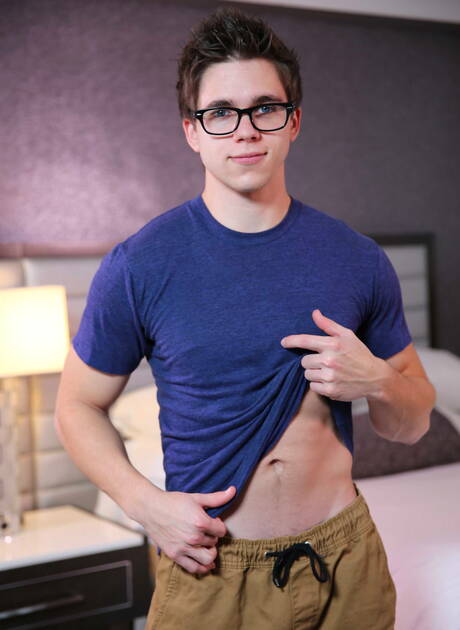 Men: Two american boys strongman Dirk Caber and well-built Will Braun make a love outdoor