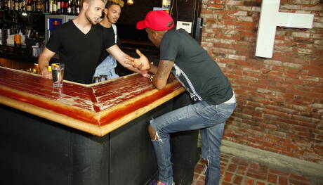 Shameless boys Brendan Phillips, Daddy Cream and Deepdicc in hot 3some interracial anal sex