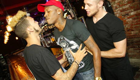 Shameless boys Brendan Phillips, Daddy Cream and Deepdicc in hot 3some interracial anal sex