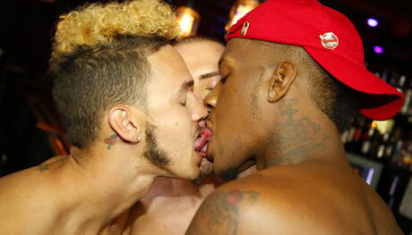 Shameless boys Brendan Phillips, Daddy Cream and Deepdicc in hot 3some interracial anal sex