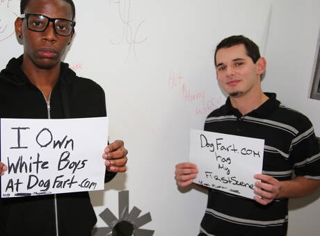 Tough guy Deion Thomas and tough guy Mike Ryder have a good interracial sex