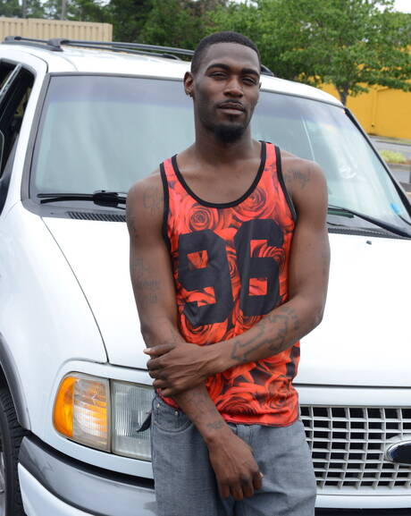 Superstud Mason Brooks and tough guy Steel in black on white sex outdoor