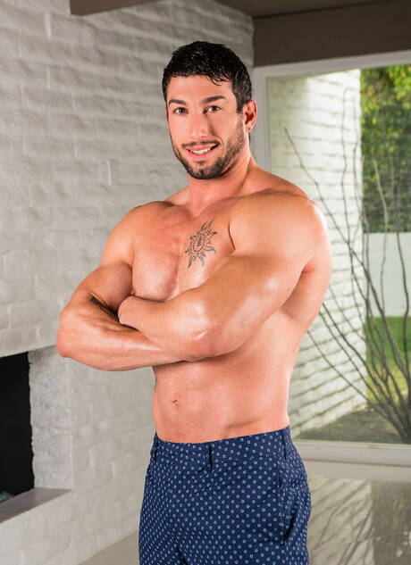 Nice american guys muscular Casey More and hairy stud Colby Keller in hot anal sex