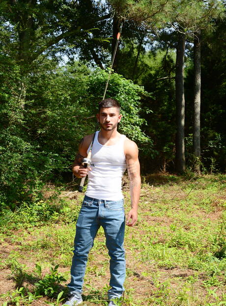 Men: American husky guy Adam Bryant and russian beefcake Vadim Black have a hot sex outside