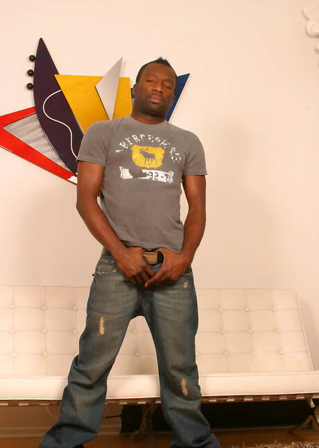 Ebony beefy Hot Boi and beefcake Joey have a good interracial anal sex