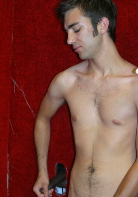 Ebony muscular Blackhawk and young Eliah in black on white anal sex