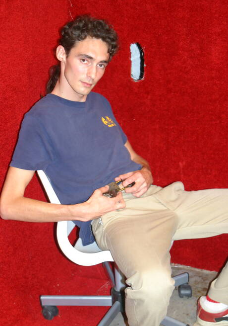 Latino bodybuilder Chris Dano and strongman Keith Evans have interracial anal sex