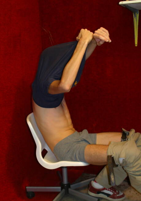 Latino bodybuilder Chris Dano and strongman Keith Evans have interracial anal sex