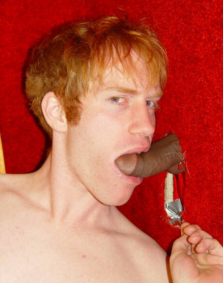 Young Op Tyler and ebony strongman The Machine in blowjob scene