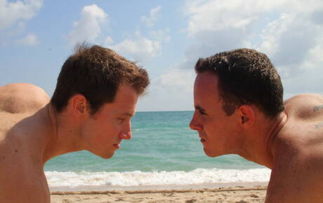 American muscular Kyle Quinn fuck ass after sucking dick on the beach