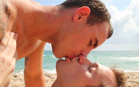 American muscular Kyle Quinn fuck ass after sucking dick on the beach