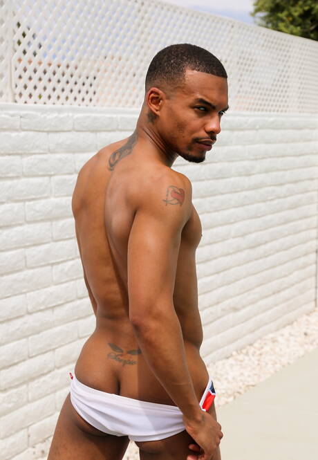 Sexy americans, beefcake Dominic Pacifico and superstud Jacen Zhu sucking and fucking each other at pool