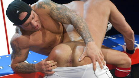 American hunky guy Kyle King and hunky guy Bo Dean in hot homosexual action