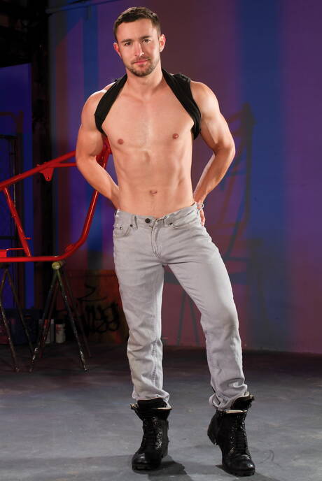 Hot House: Hot american dudes hunky guy Colt Rivers and hunky guy Aaron Reese in black on white anal sex