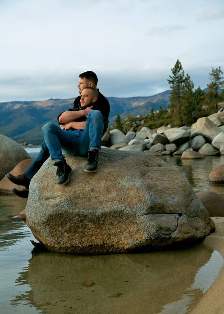 American stars muscular Alex Graham and hunk Nick Sterling drilling an ass outdoor