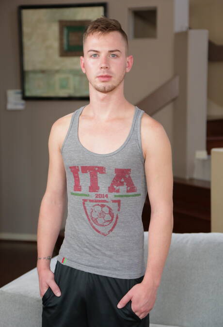 American superstud Nick Capra and beefy Kyler Grey posing nude and showing hot butt