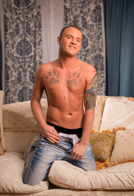 Les beaux garçons américains Brandon Wilde et Roman Todd montrent un corps parfait