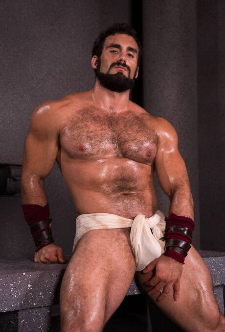 Falcon Studios: American gay bear Jaxton Wheeler and french mature bear Teddy Torres fuck after dick sucking