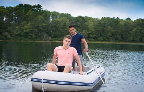 Armond Rizzo and Troy Accola in romantic trip on boat