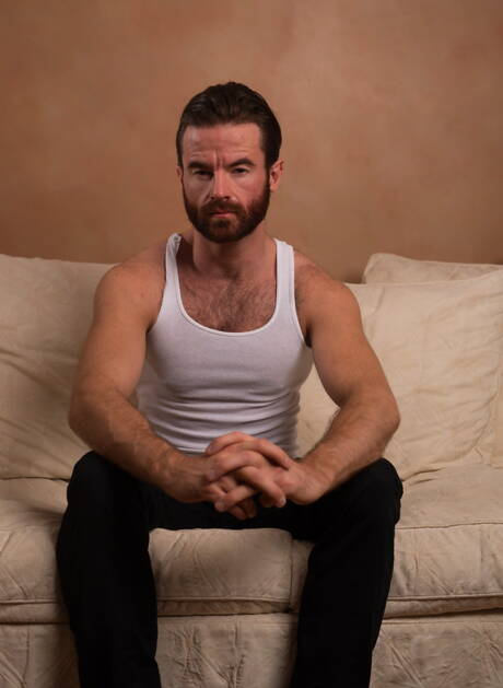 Irish gay bear Brendan Patrick and american hunk Roman Todd playing with cock