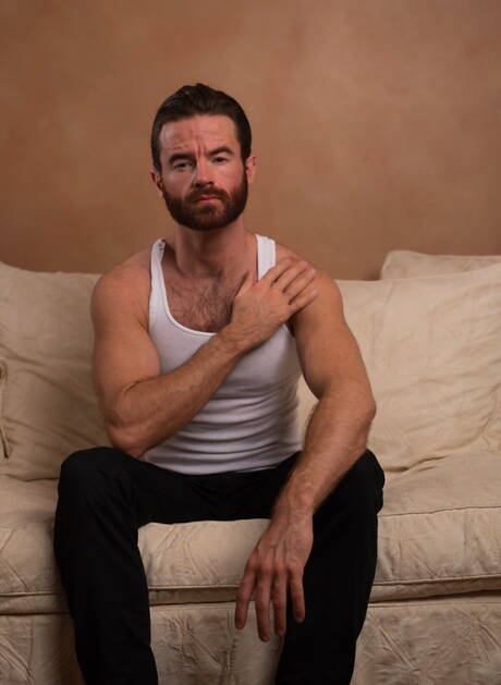 Icon Male: Irish gay bear Brendan Patrick and american hunk Roman Todd playing with cock