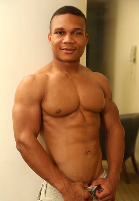 Argentinian hunky guy Flex shows a perfect body