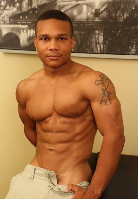 Argentinian hunky guy Flex shows a perfect body