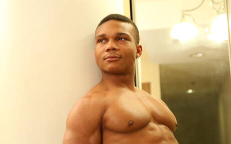 Argentinian hunky guy Flex shows a perfect body