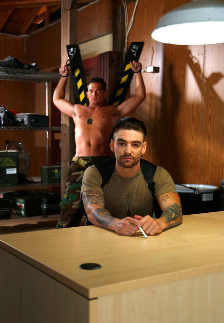 Pretty american guys hunky guy Johnny Torque and strongman Luke Milan have a hot sex