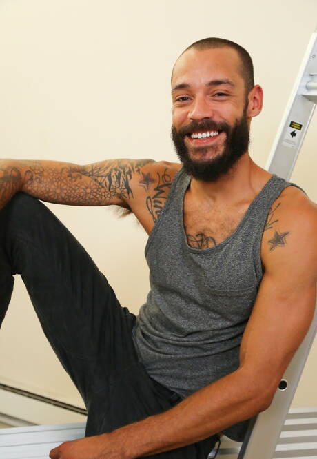 Next Door Studios: Hunky guy Dylan Henri and hunky guy Leander have anal sex