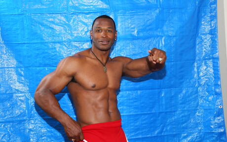 Black sexy Akira Jyn posing naked and showing his ass