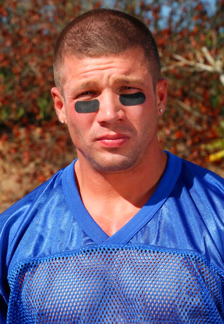 American muscular Jake Karhoff and  Hunter Stone sucking and fucking each other outdoor