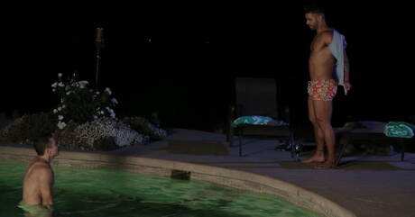 American hunk Dante Martin and  Arad fuck ass after sucking dick in the pool