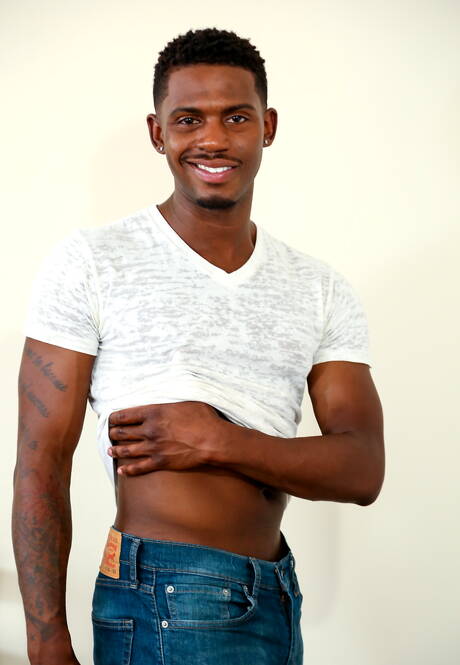 Next Door Studios: Sexy guys Krave Moore, Andre Donovan and Rex Cobra in threesome fuck scene