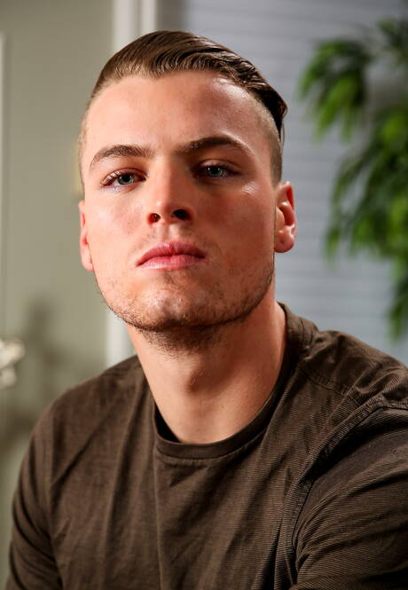 Next Door Studios: American husky guy Zane Porter posing naked and showing hot ass