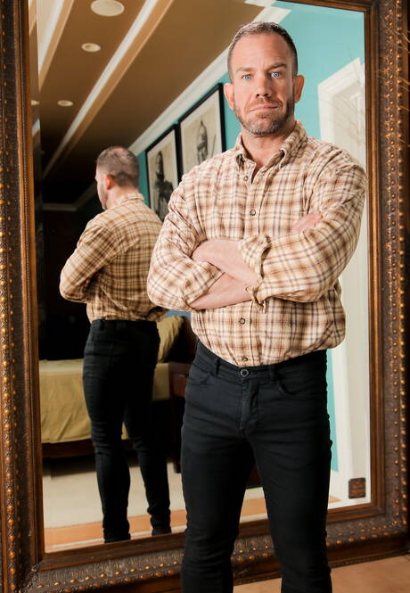 Next Door Studios: American strongman Johnny Torque and hunky guy Ryan Wilcox sucking and fucking each other outdoor