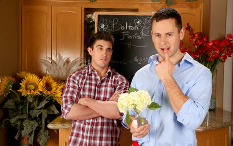 Famous americans, hunky guy Derrick Dime and well-built Brenner Bolton fuck ass after sucking dick