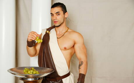 De goed gebouwde Amerikaanse Markie More en de sterke man Arad in een hete homoseksuele actie