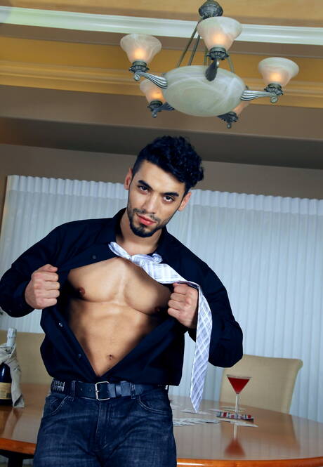 Tattoed Jaxon, Ashton, Arad and Owen posing and showing ass and big cock