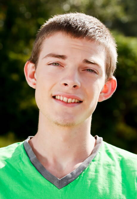 Young dude Tyson Stone posing naked and showing his butt at the pool