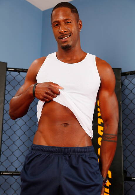 Next Door Studios: Pretty american boys hunky guy Brock Avery and husky guy Derek Maxum have a good interracial sex