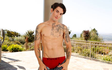 Il bel ragazzo Destro posa nudo e mostra il suo culo