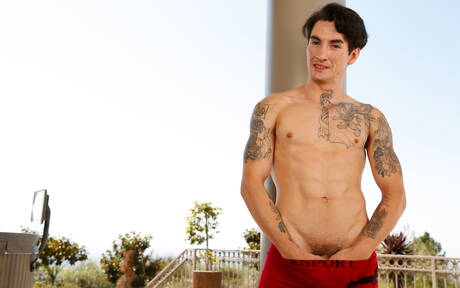 Il bel ragazzo Destro posa nudo e mostra il suo culo