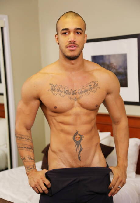 Black muscular Kiern Duecan and  Zane West A in hard anal sex