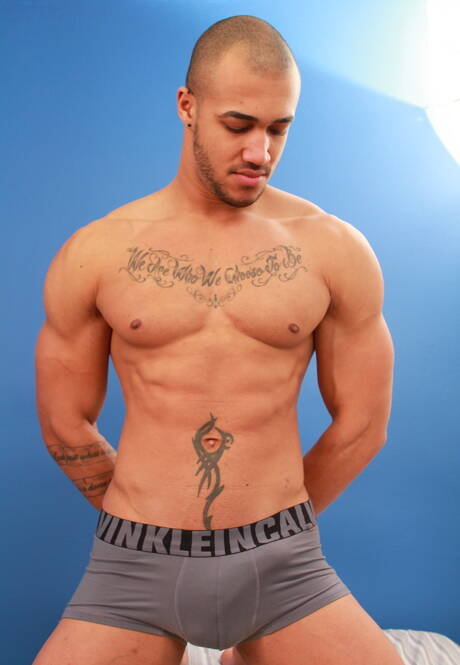 Next Door Studios: Ebony husky guy Kiern Duecan and american hairy stud Tyce Jax in hot homosexual scene