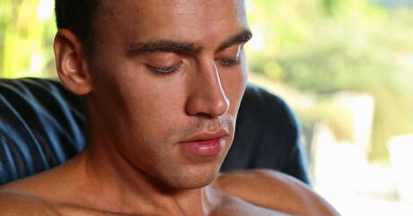 Next Door Studios: Tough guy Carter playing with dick