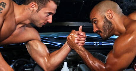 Hot Austin Storm, Ryan Knightly and Riddick Stone in hard 3some sex